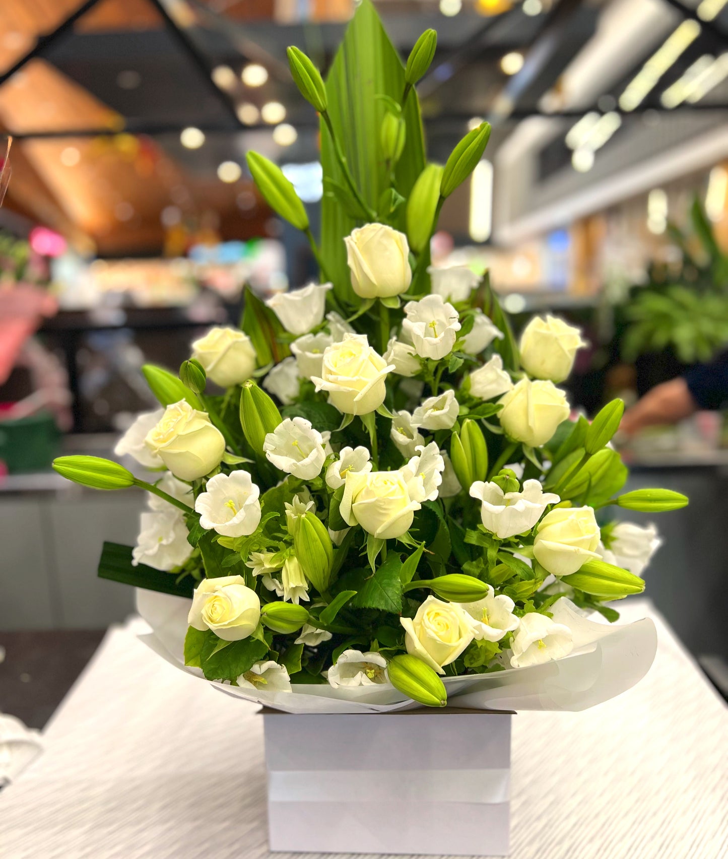White Boxed Arrangement