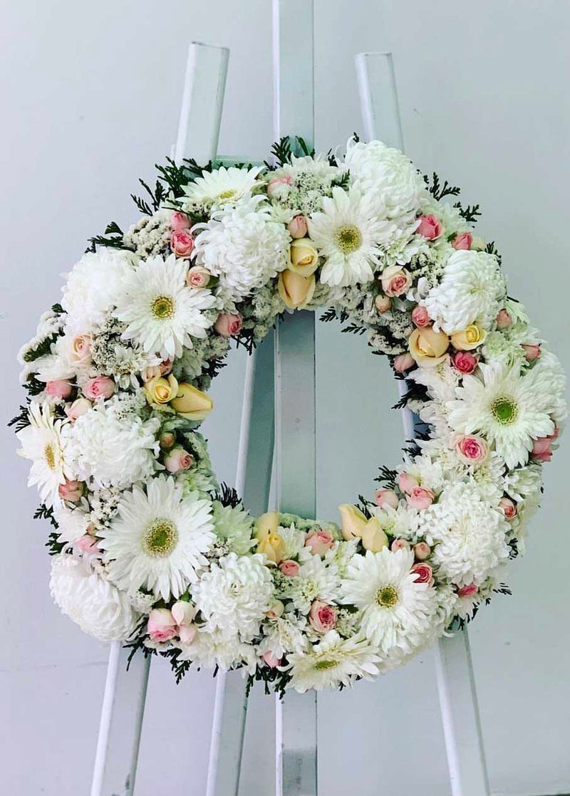 White Floral Wreath