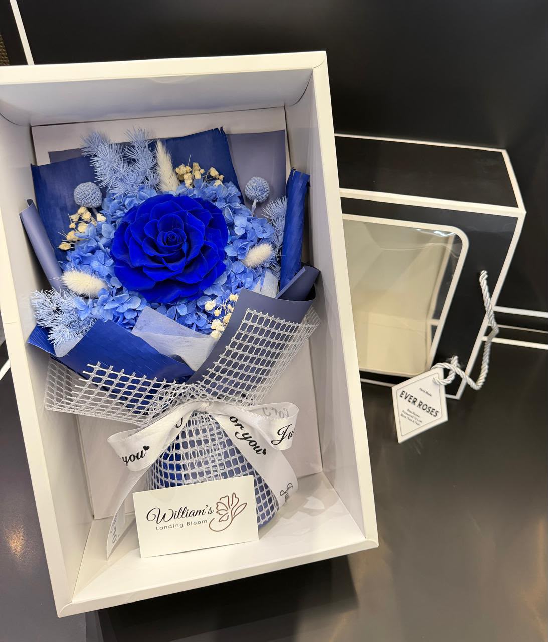 Blue Rose Preserved Bouquet