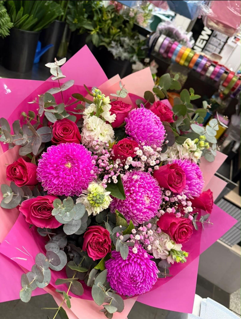 Bright Pink Mixed Bouquet