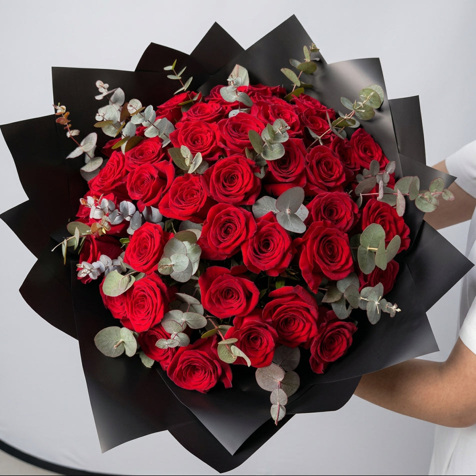 Grand Romance Red Roses Bouquet