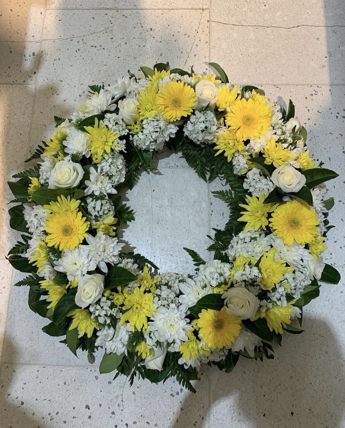 White & Yellow Wreath