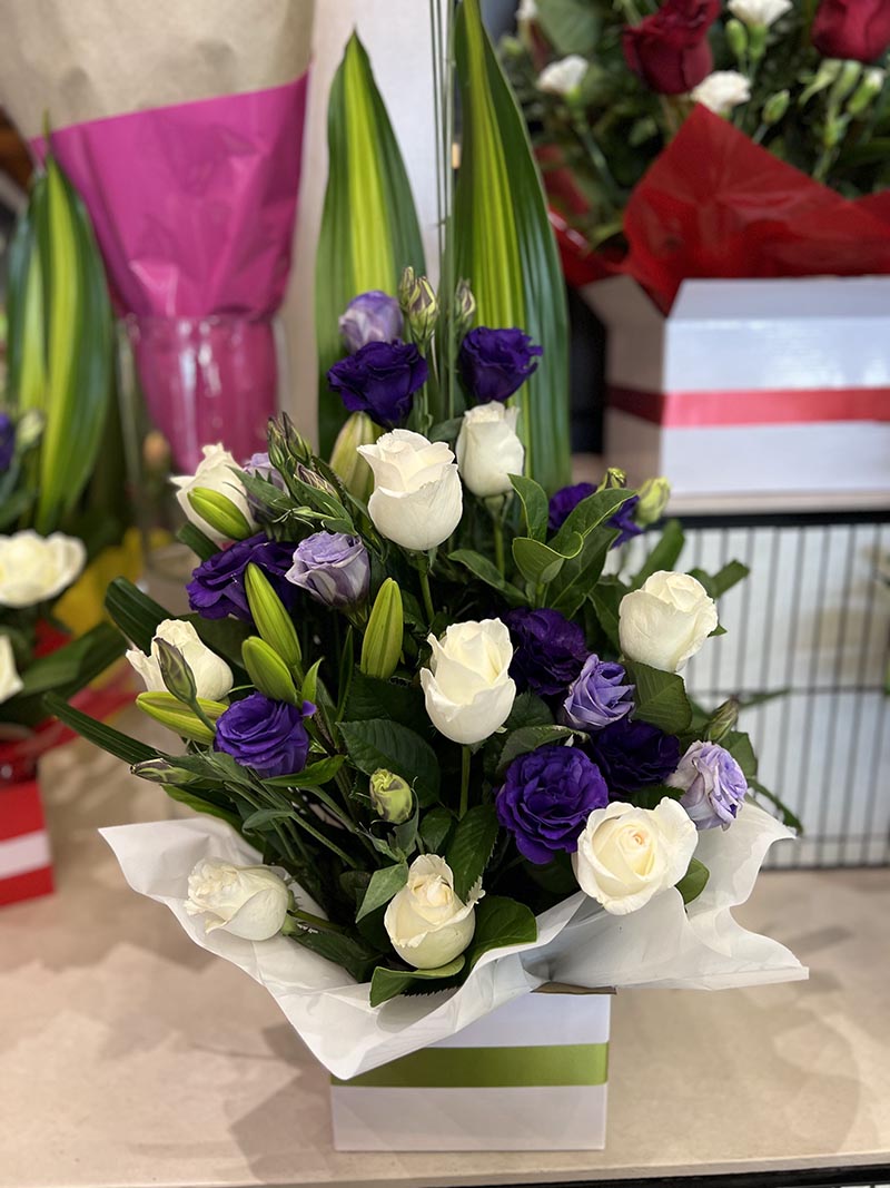 Purple& White Embrace Box