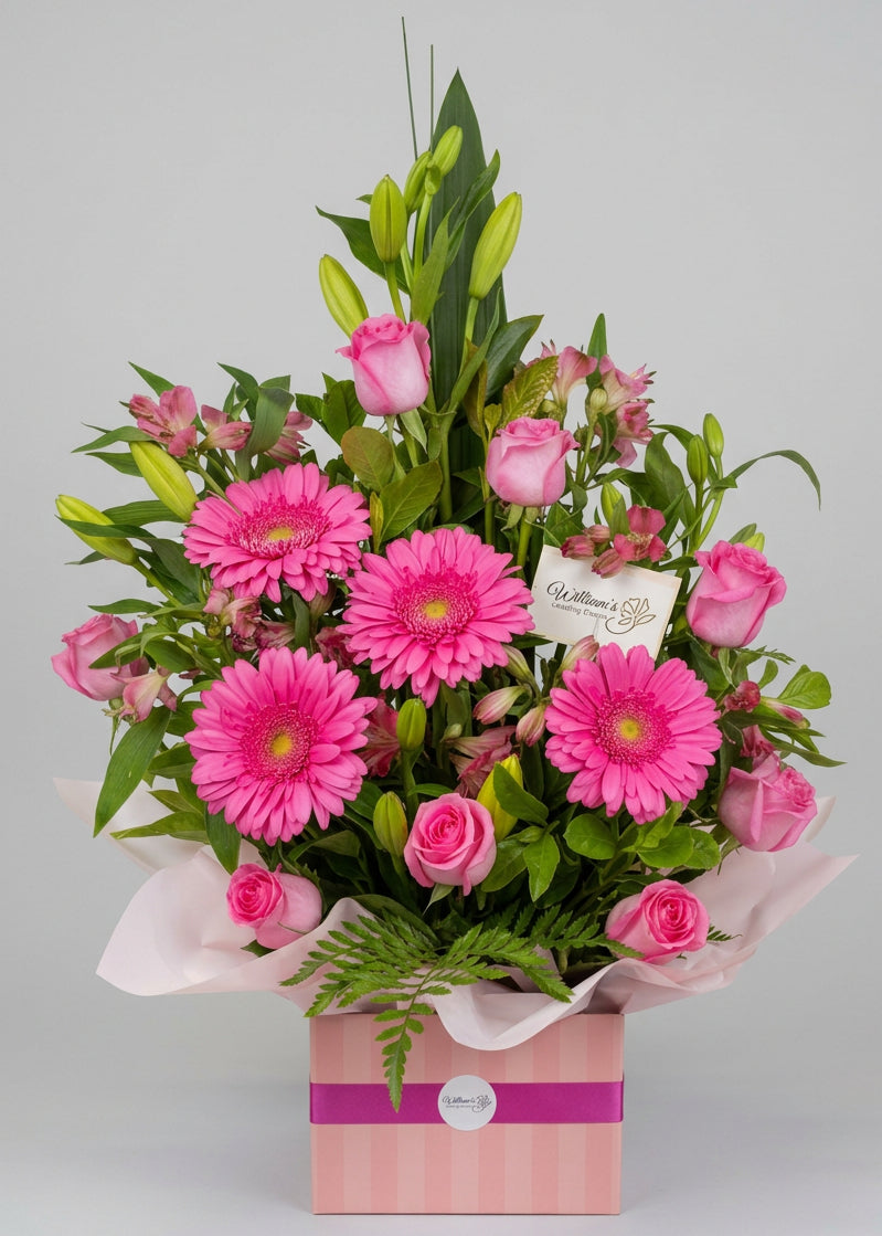 Pretty in Pink Box Arrangement