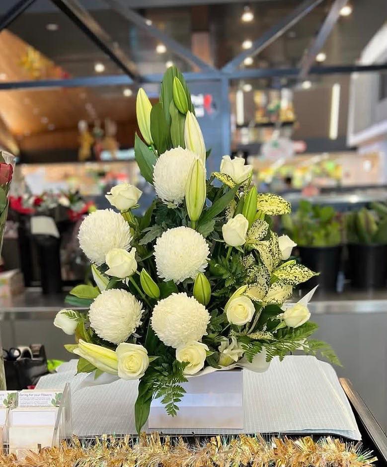 White Love Box Arrangement