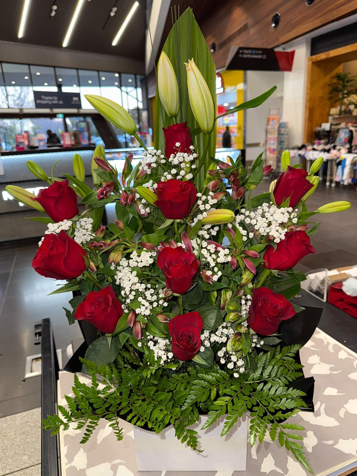 Love in Red Box Arrangement