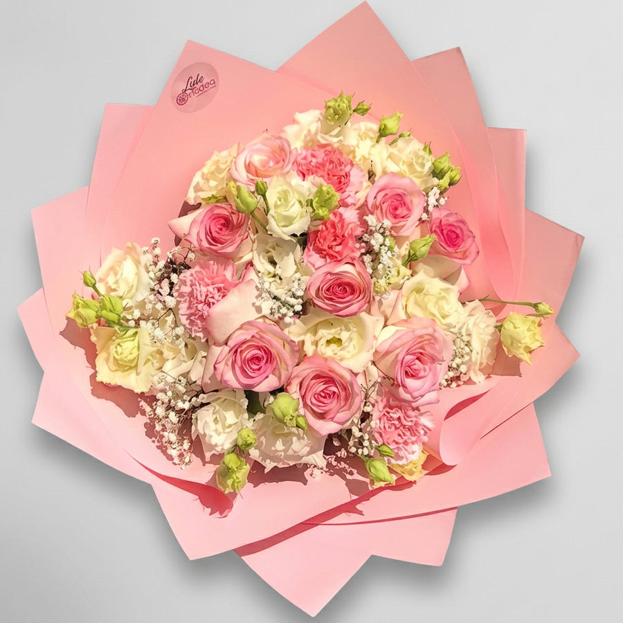 Pastel Charm Roses Bouquet