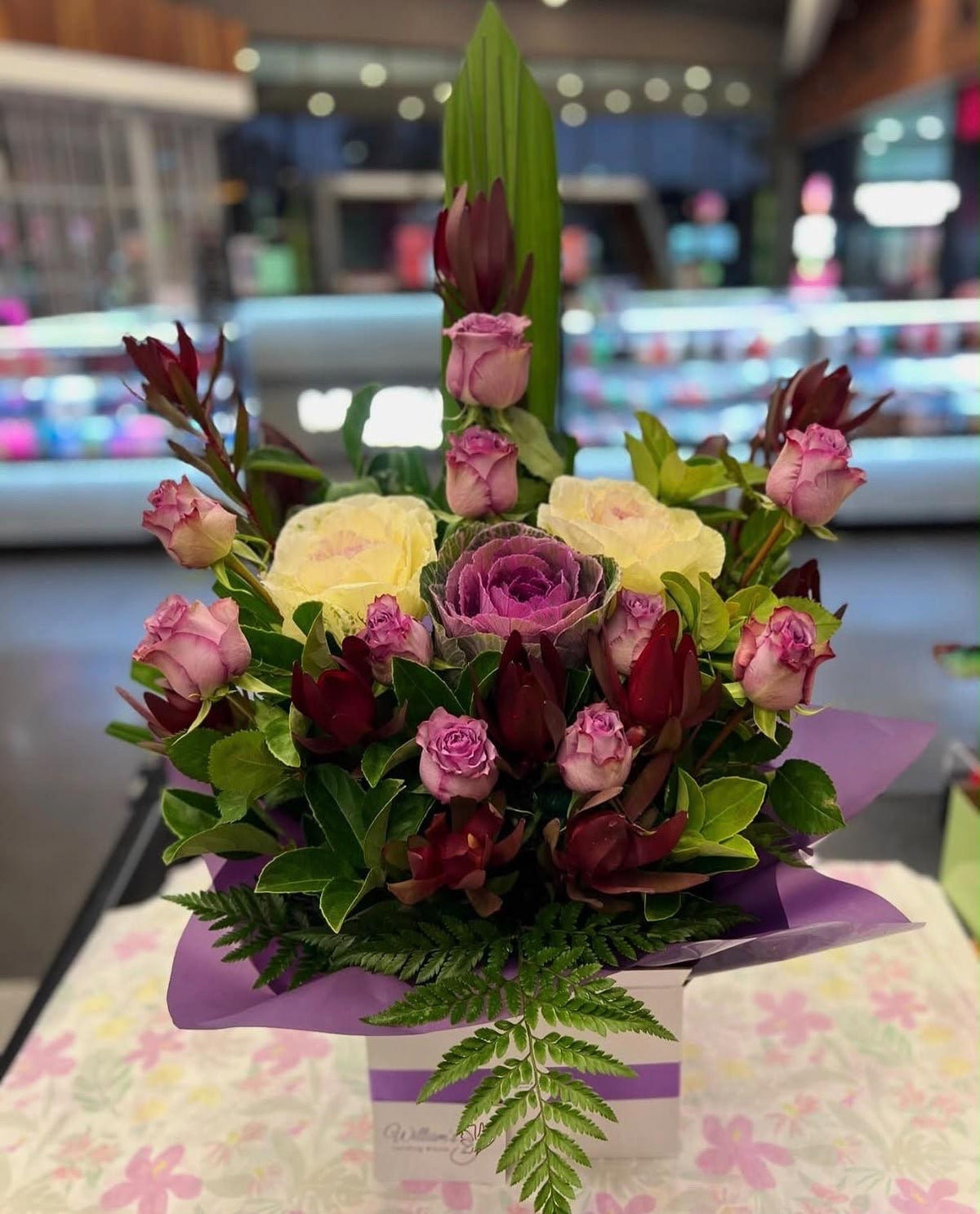 Purple Beauty Box Arrangement